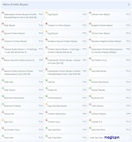 Hello Biryani menu 1