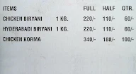 Farhan Chicken Corner menu 1