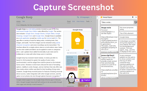 keepClipper - web clipper for google keep