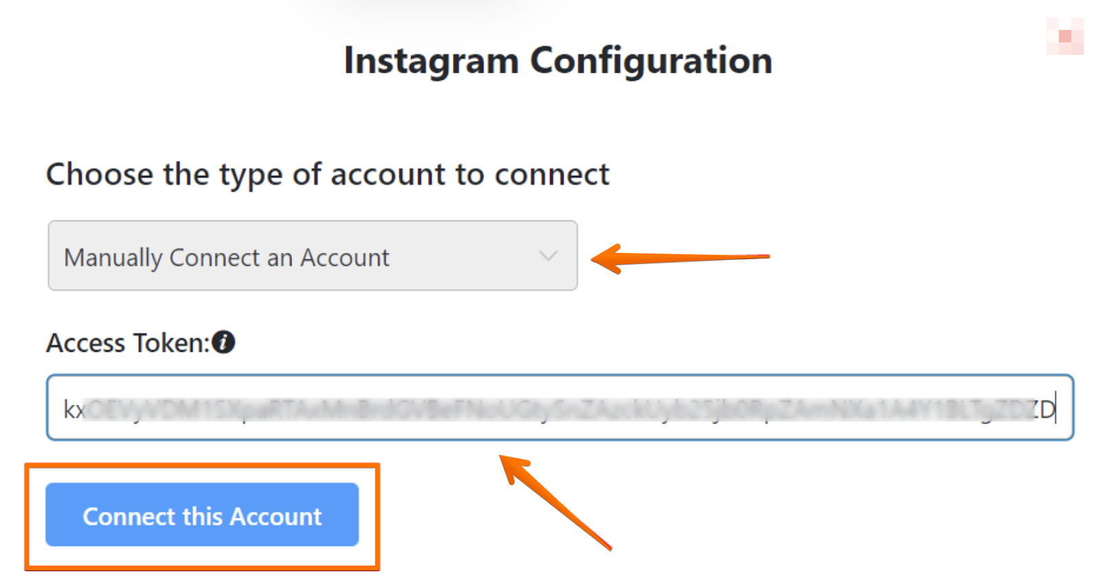 Manually connect an Instagram account