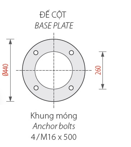 Cột đèn sân vườn Banian DC 07  đế gang tay chùm CH07 - 3 bóng