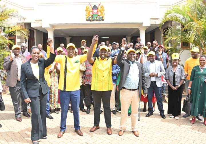 Deputy President at his official Karen Residence during the brokering of deal that saw former CAS Patrick Ntutu endorsed as UDA governorship candidate in Narok County on Friday, February 25, 2022.