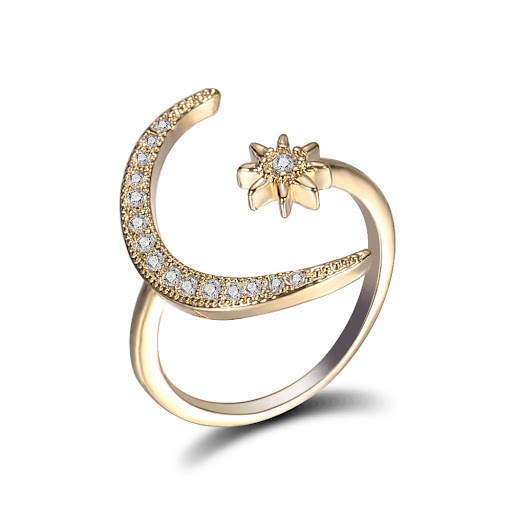 Title 3, Bague étoile octogonale Pozi Micro Inlaid, bijo...