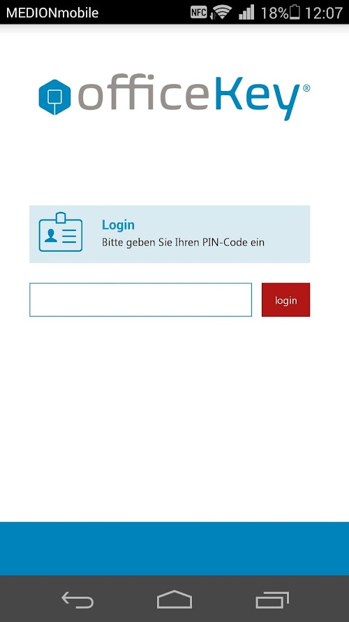 Android application officeKey screenshort