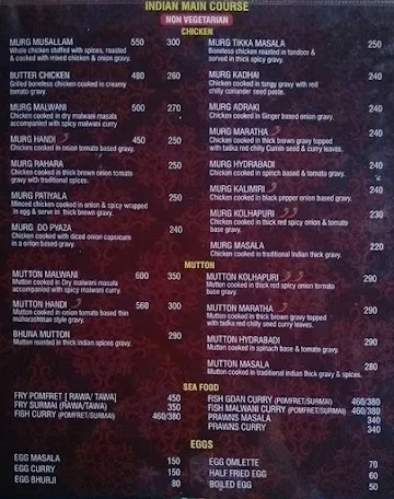 Rana - Family Resto Bar menu 