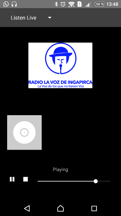 Android application Radio la voz de Ingapirca screenshort