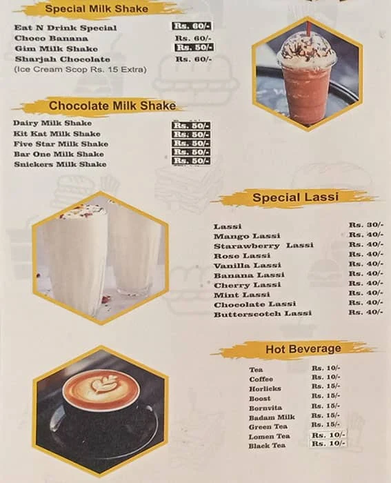 Eat 'N' Drink menu 