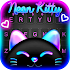 Black Neon Kitty Keyboard Theme1.0