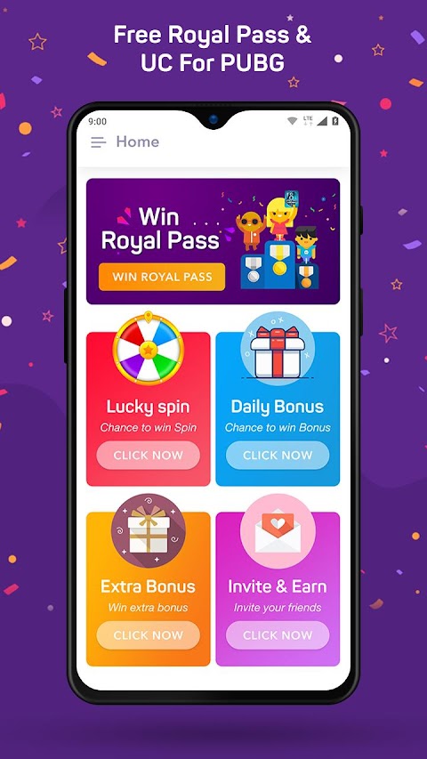 Free Royal Pass 9 & UC for PUBGのおすすめ画像1