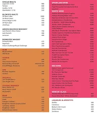 Le Bar menu 1