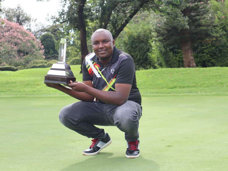 Kiambu's Michael Karanga after winning Muthaiga Open on Sunday