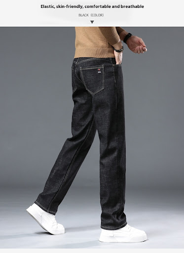 Title 2, Winter Fleece-gefütterte Herren Jeans in Übergr...