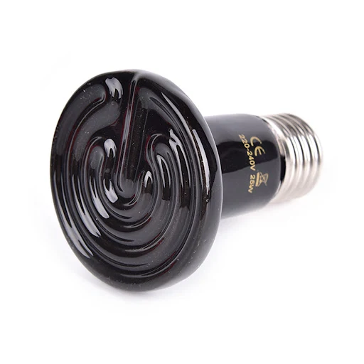 50/75/100W Reptile Heat Lamp Black Infrared Ceramic Emitter Heat Light Bulb Pet Brooder Touch Lamp For Chameleon Cage Sn