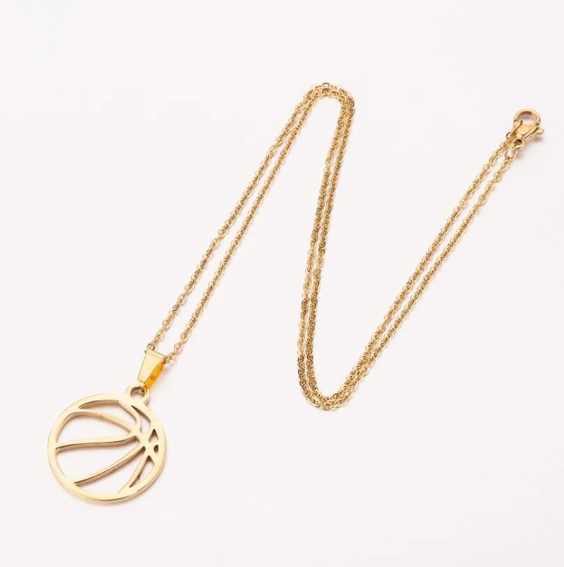 Games stainless steel volleyball necklace