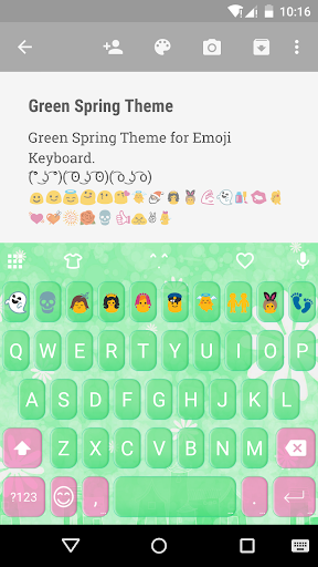 Green Spring Emoji Keyboard