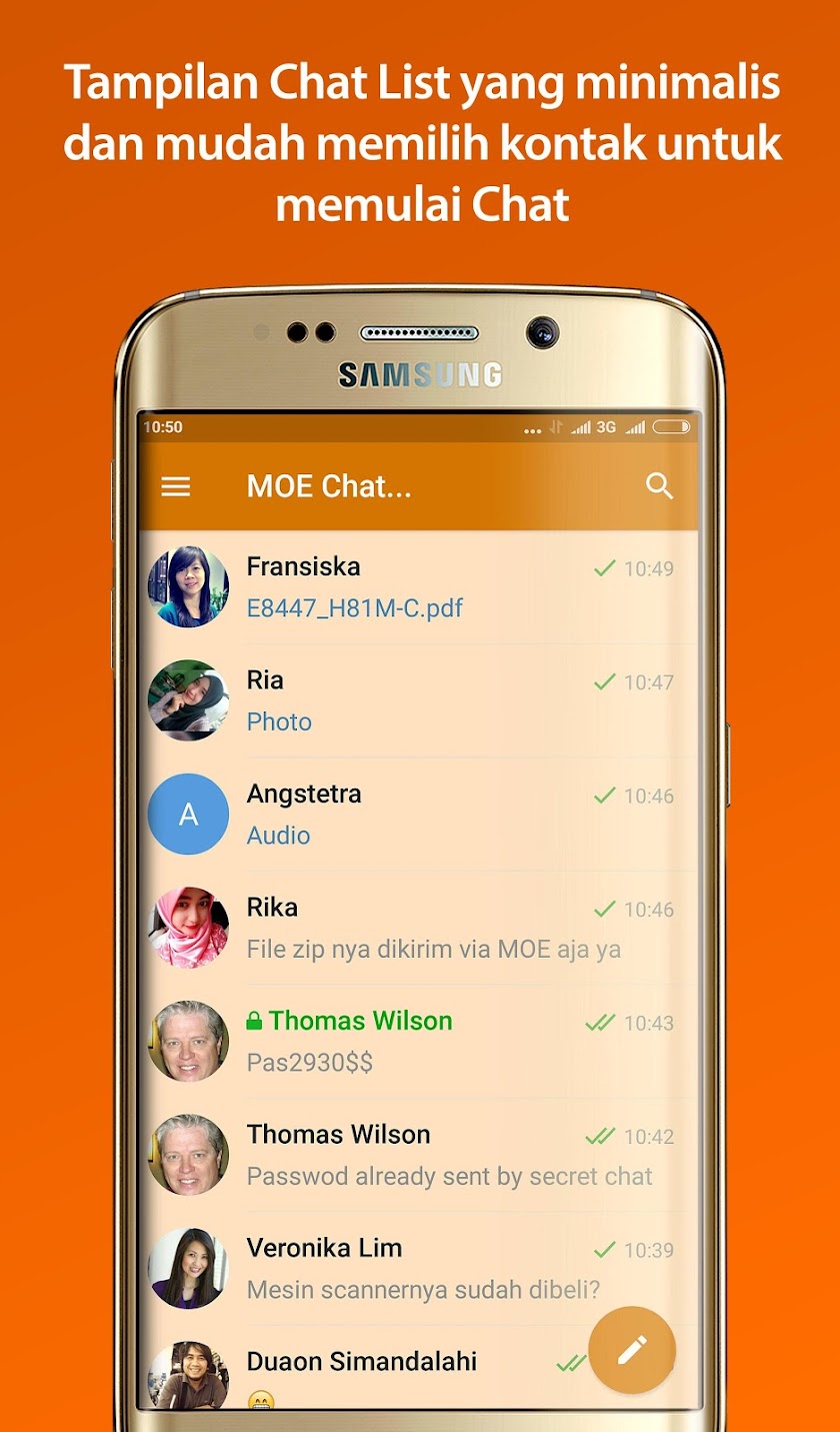 MOE Chat... Screen 1