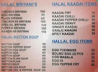 A 1 Madhina Hotel menu 2