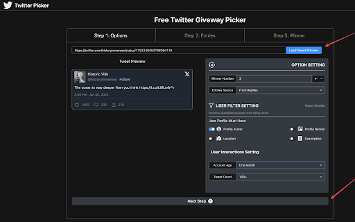 Twitter Picker - Twitter Comment Picker