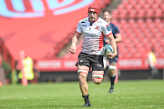 Francke Horn of the Lions during their United Rugby Championship match against Ulster at Ellis Park.