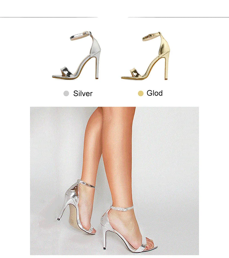 Title 6, Gold- und Silber-Hochzeitsschuhe mit hohen Absä...