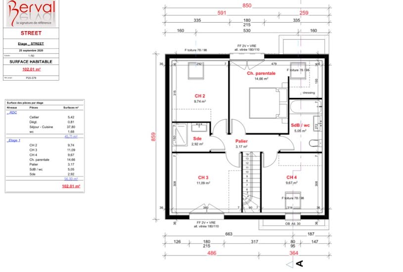  Vente Terrain + Maison - Terrain : 310m² - Maison : 102m² à Fresnes (94260) 