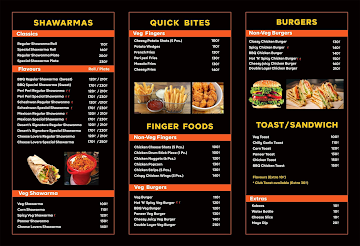 Desert Shawarma menu 