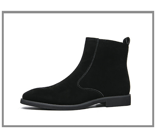 Title 6, Mens Suede Chelsea Boots British Trend Casual ...