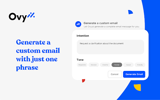 Ovy.ai | One click AI-generated email replies