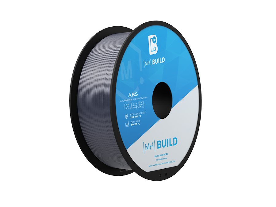 Grey MH Build Series ABS Filament - 2.85mm (1kg)