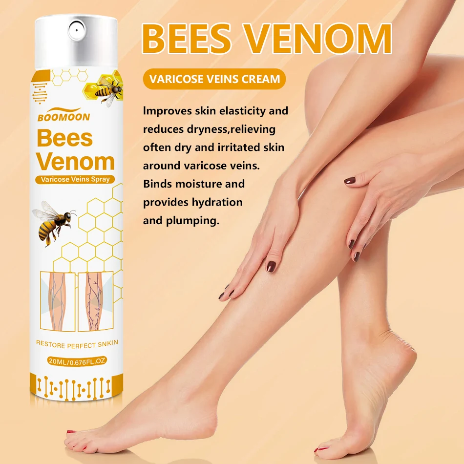 Vein Spray 20ml Alívio Qu Zhang Suavizante Reduz o aparecimento de varizes, melhora a pele e alivia o desconforto, promovendo bem estar