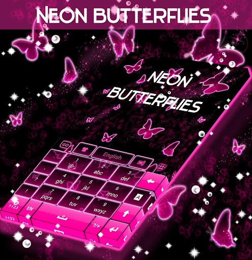 免費下載個人化APP|Neon Butterflies Keyboard app開箱文|APP開箱王