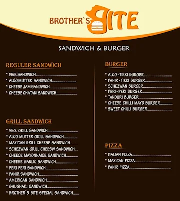 Brother's Bite menu 