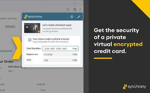 Synchrony Mastercard Browser Extension