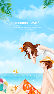 다소다_Summer love 카톡 테마 2.1 APK + Mod (المال غير محدود) إلى عن على ذكري المظهر