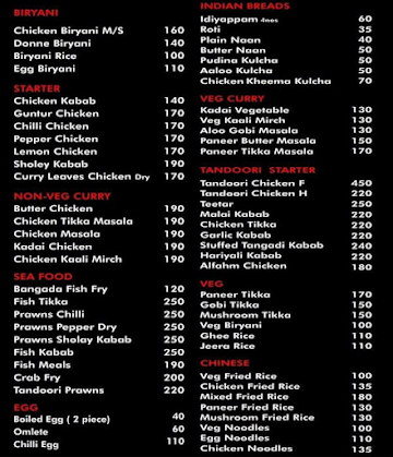 Appu's Kitchen menu 