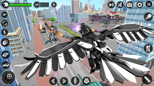 Screenshot Flying Hawk Robot Car Games