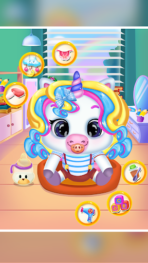 Screenshot Newborn unicorn care game