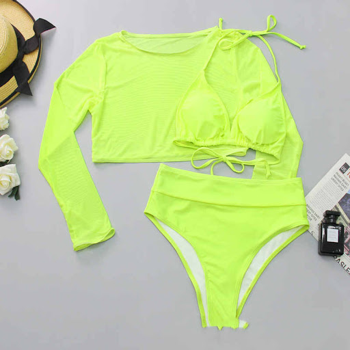 Title 5, New Swimsuit Sexy Bikini High Waist Three-piece...