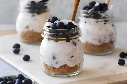 Blueberry Unbaked Cheese Cake In Jar [1 Piece]