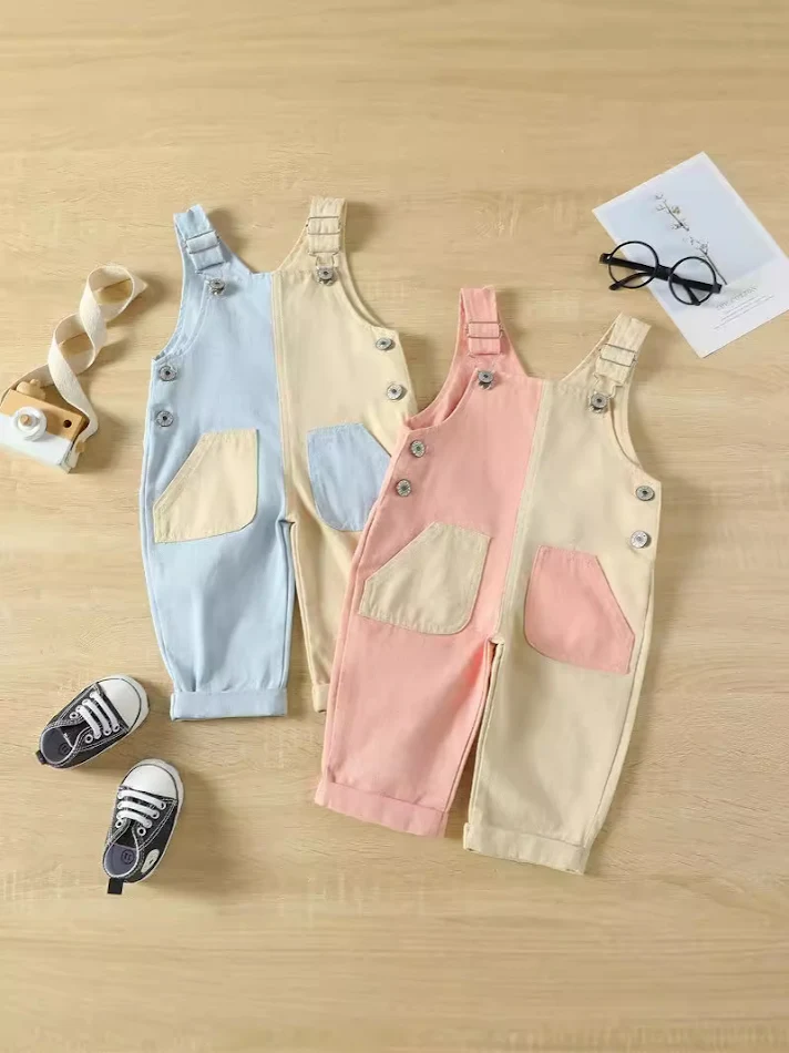 Schattige tuinbroek romper voor baby's, jongens en meisjes. Comfortabele jumpsuit met bretels, ideaal om in te spelen en een schattige look te creëren. Perfect voor elke gelegenheid.