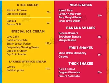 Lassi Shop menu 