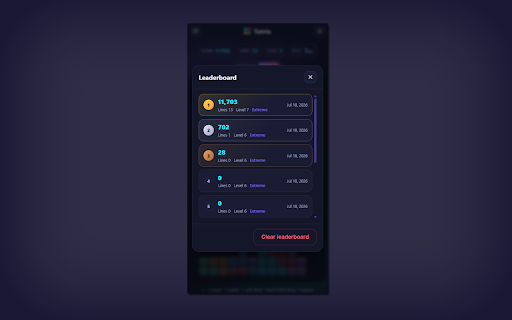 Tetris — Side Panel screenshot 2