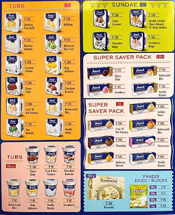 Amul Icecream Parlour menu 