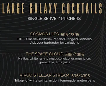 Helix- The Celestial Bar menu 