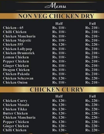 Flex Food Zone menu 