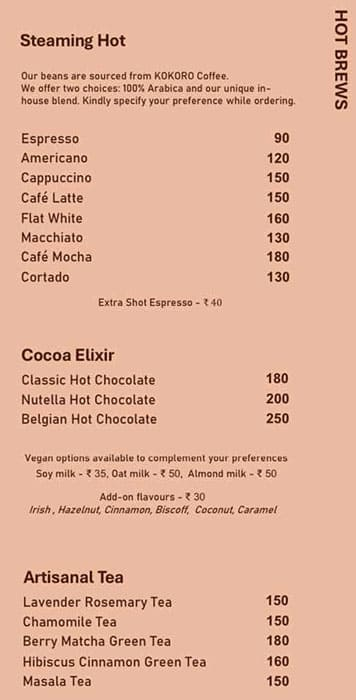 Mleko menu 