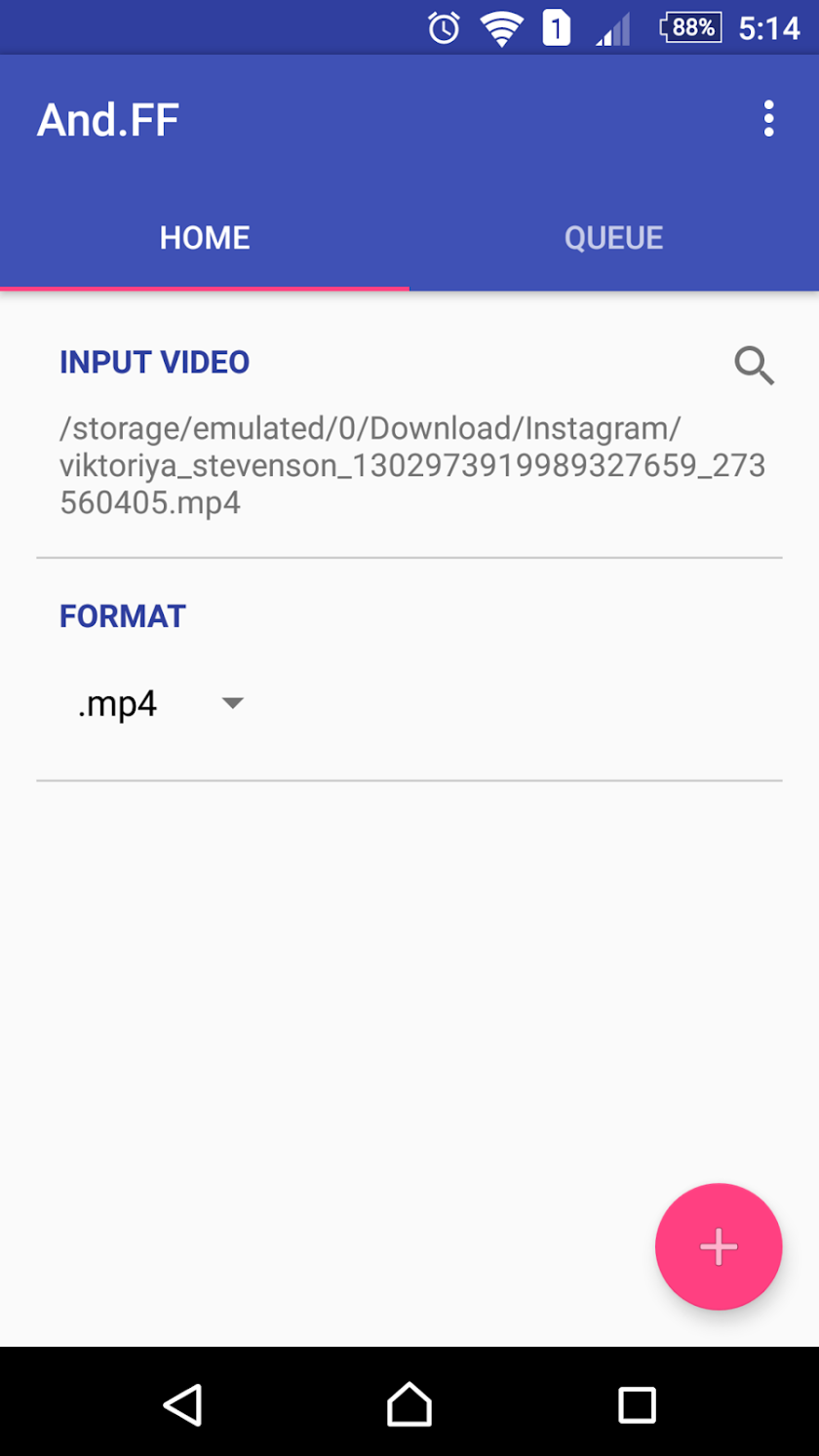 FFmpeg for Android Screen 1
