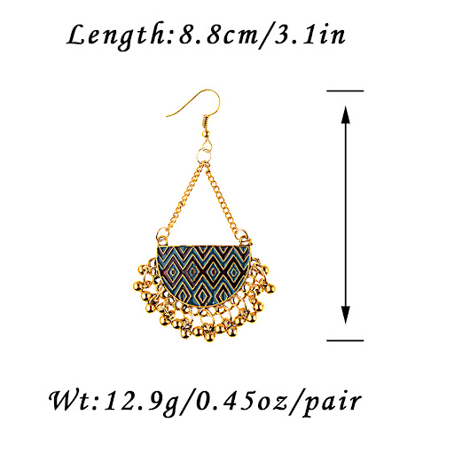 Title 32, Gold Drop Oil Bohemian Ethnic Style Tassel Bead...