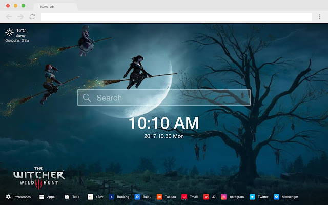 Witcher New Tabs HD Popular Games Theme