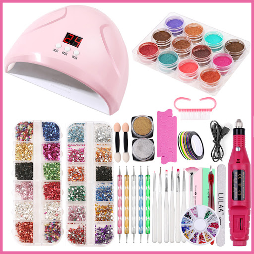Title 4, Nail Lamp, Nail Art Sticker, Drill Tool Set. Ac...